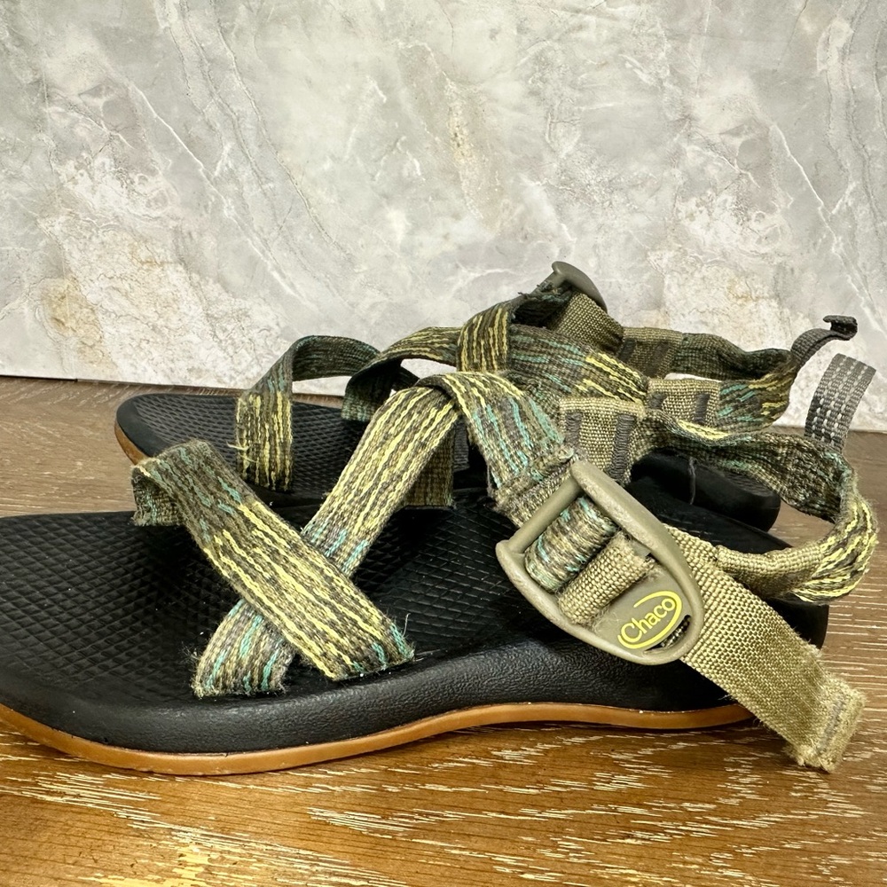 Chaco Kids Sandals in Black and Green